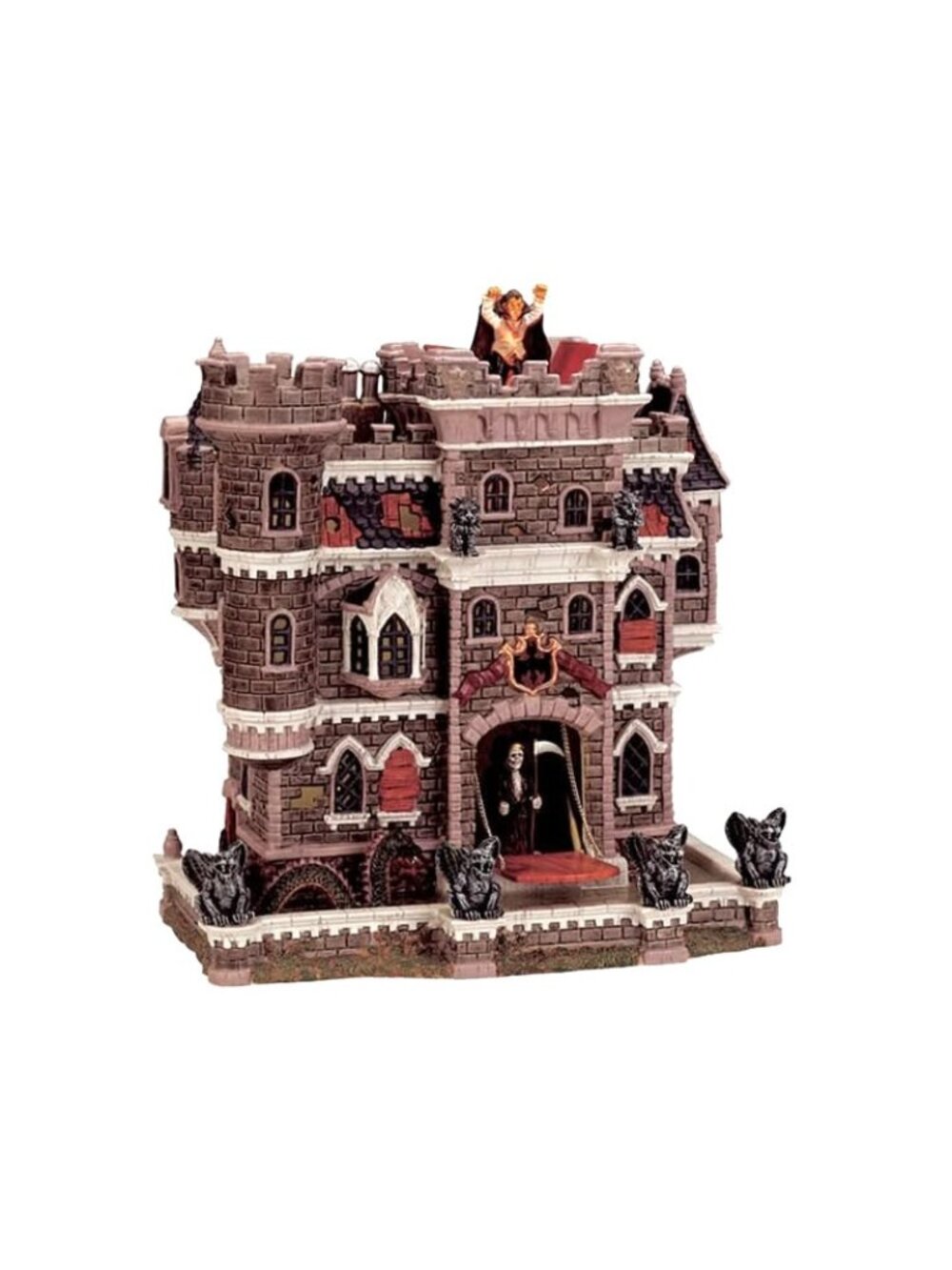 LEMAX Spooky Town Halloween Castle on Spooky Hill Lights/Sound 2002 Tested 25661